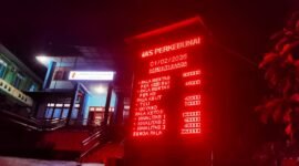 Harga pala per 1 Februari yang tertera pada running text Dinas Perkebunan Fakfak.