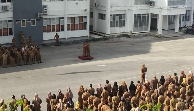 apel pagi terakhir yang dipimpin oleh Bupati Fakfak, Untung Tamsil, sebelum mengakhiri masa jabatannya.